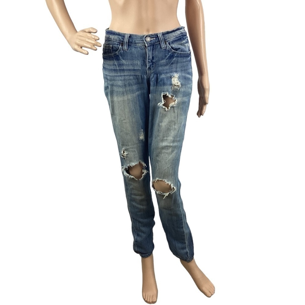 Judy Blue Light Wash Distressed Skinny Jeans Size 5/27 Blue